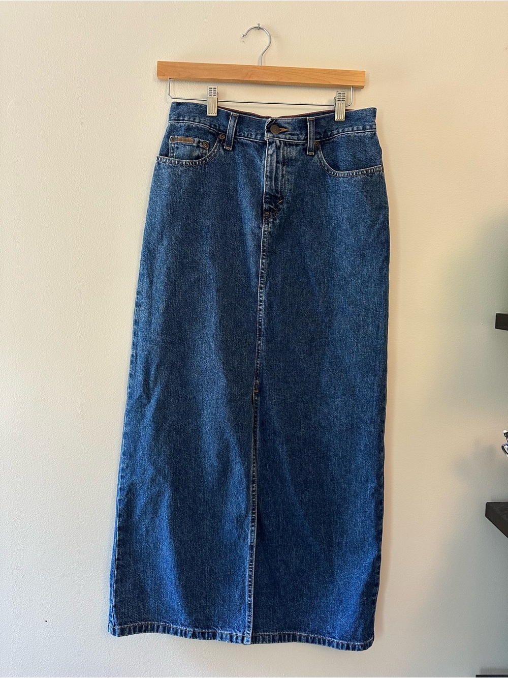 Vintage Eddie Bauer denim maxi skirt